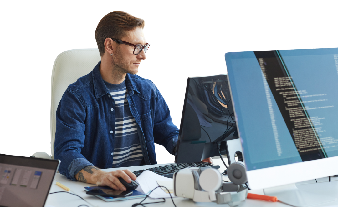 Man at desk